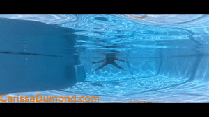 www.carissadumond.com - Carissa in a leopard catsuit swimming with bound ankles thumbnail